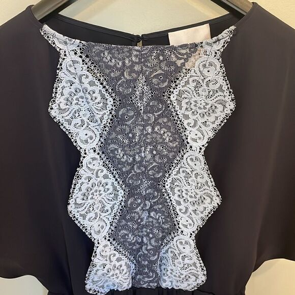 Erin Fetherston Navy Lace Inset Romper - Picture 3 of 9